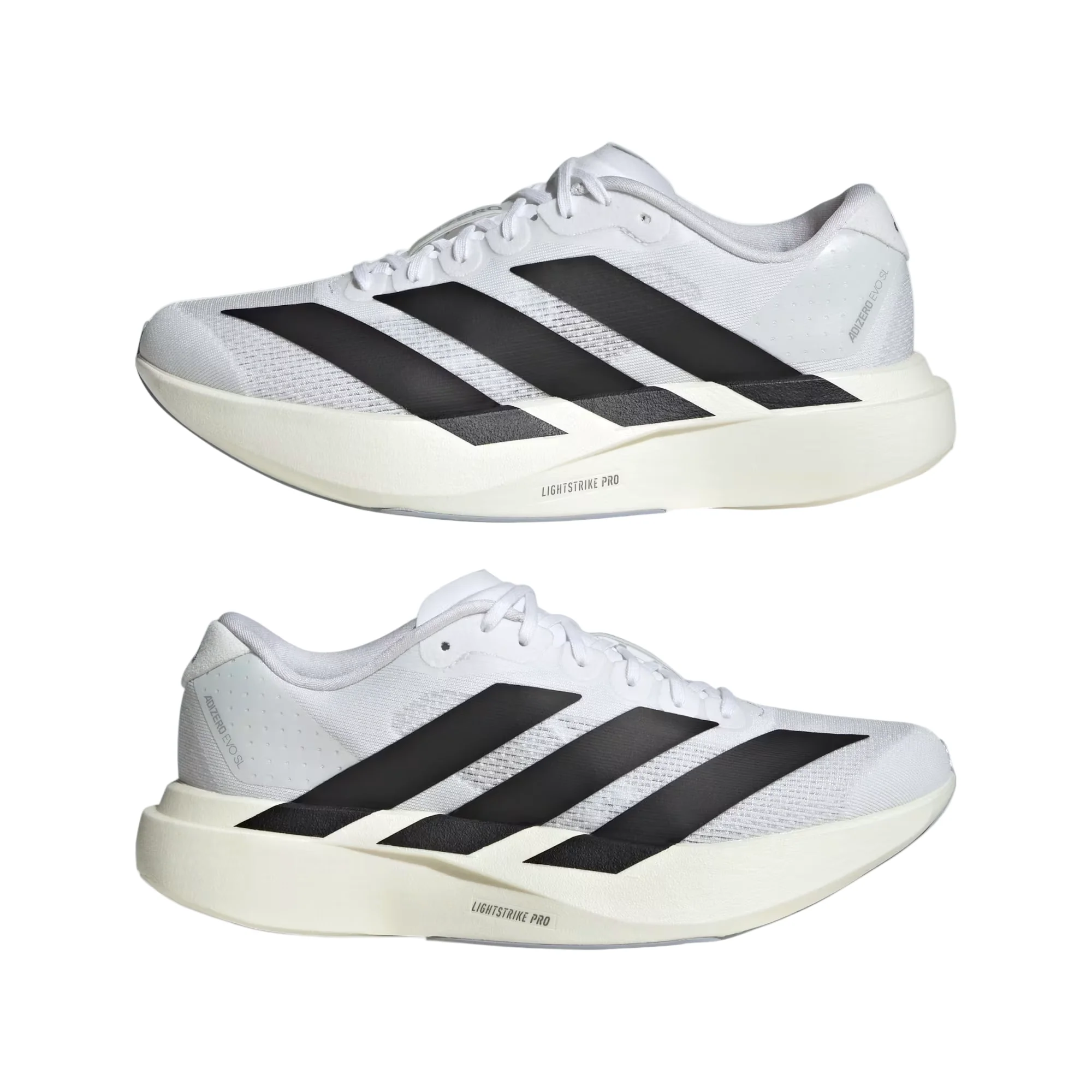 Adidas Womens Adizero Evo SL - Cloud White/Core Black/Cloud White - Neutral - AW25 - Image 3