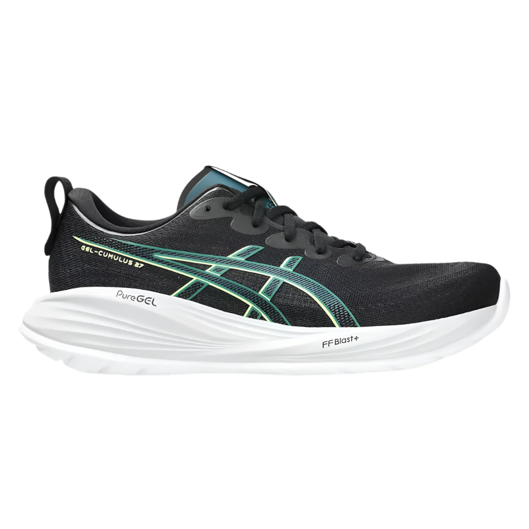 Asics Mens Gel Cumulus 27 - Black/Lucid Yellow - Neutral - AW25