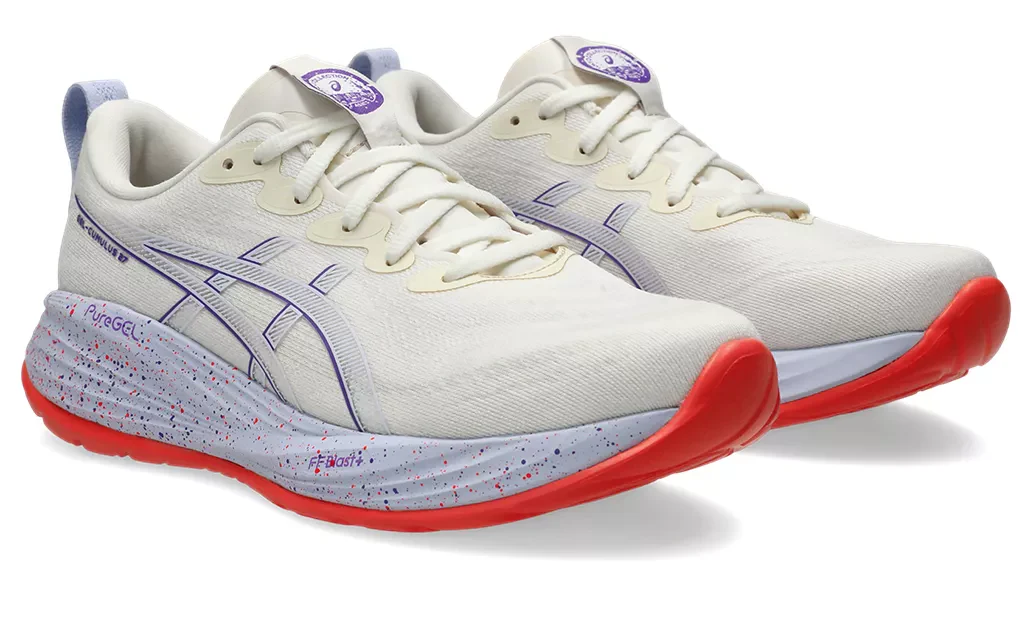 Asics Womens Gel Cumulus 27 Tokyo - Cream/Edo Purple - Neutral - AW25 - Image 5