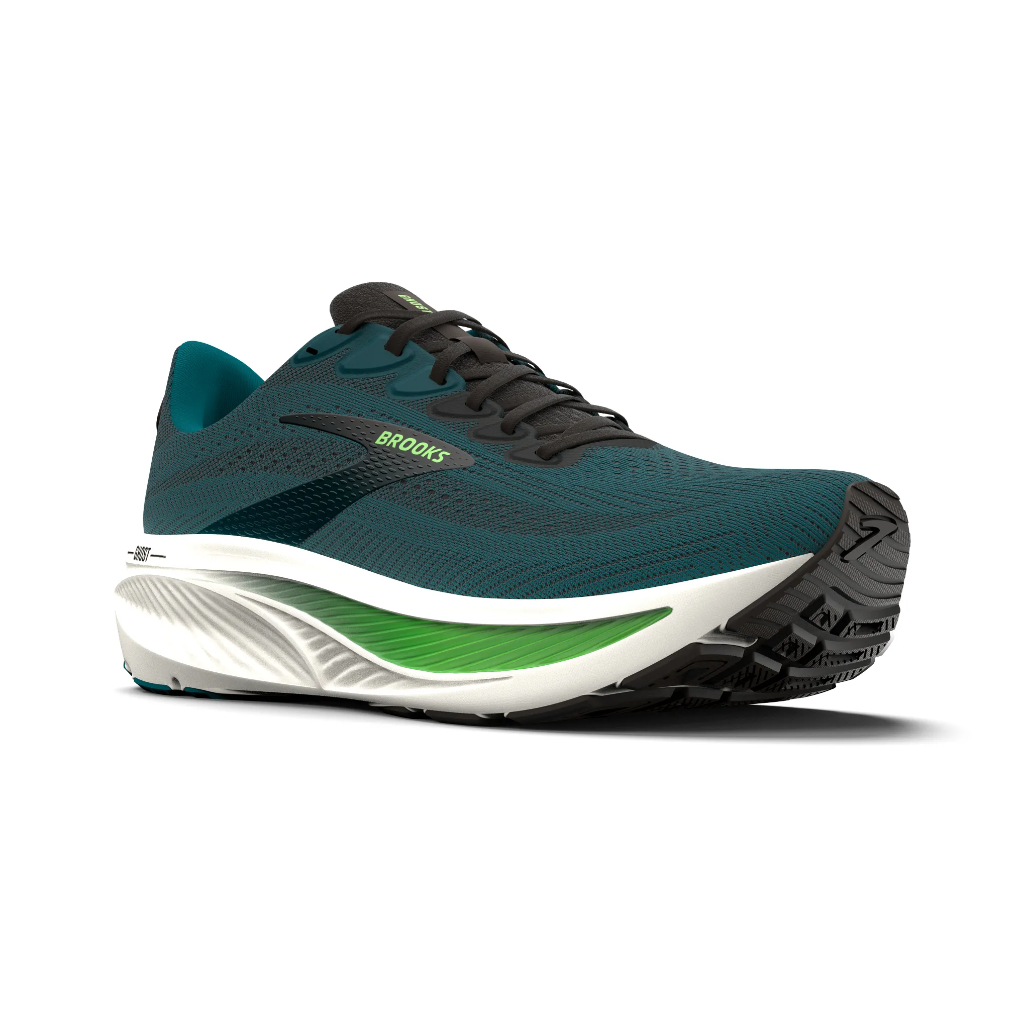 Brooks Mens Ghost 17 - Atlantic Deep/Black/Green - Neutral - SS26 - Image 3