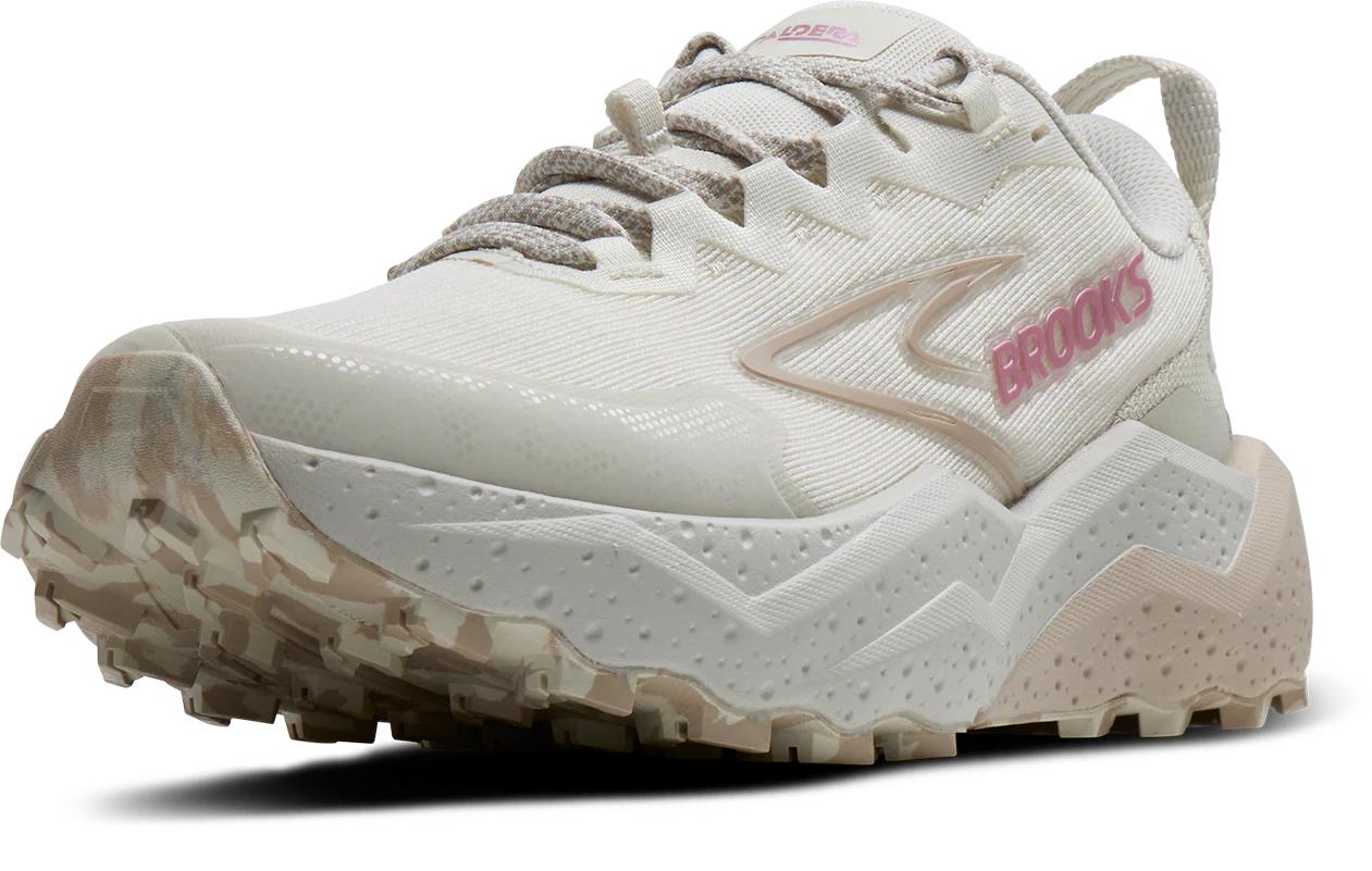 Brooks Womens Caldera 8 - Vaporous Grey/White/Chateau - Trail - SS26 - Image 3