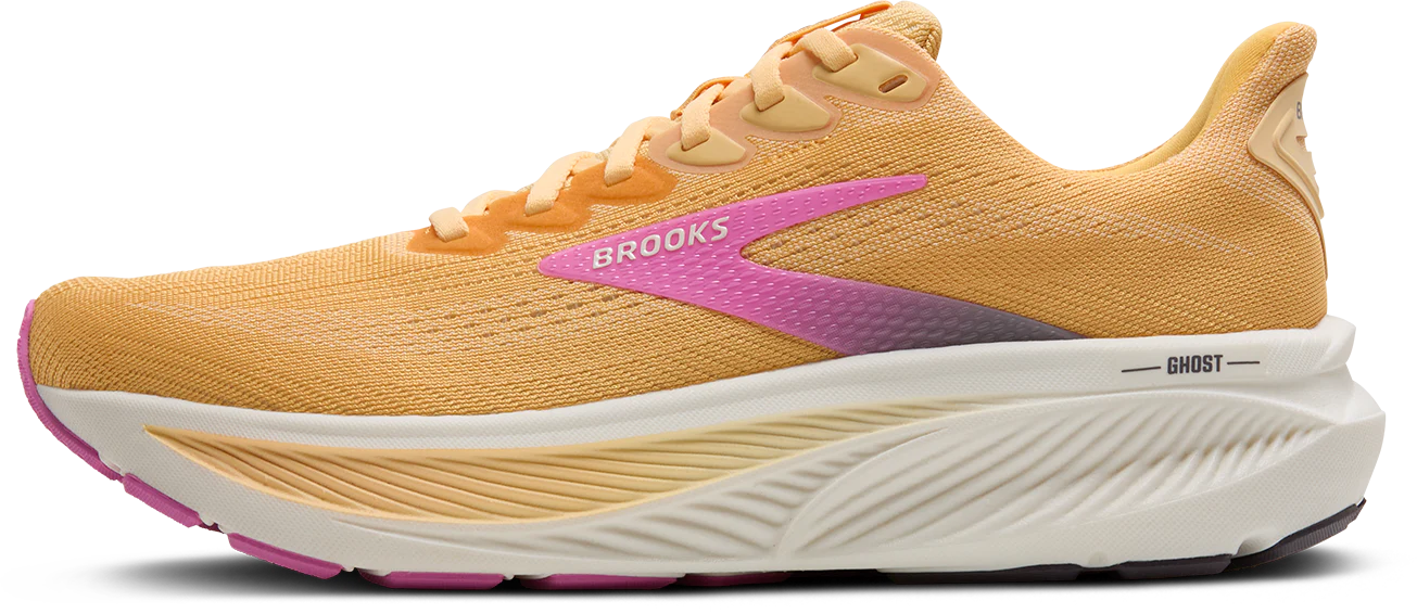 Brooks Womens Ghost 17 - Apricot/Grey/Pink - Neutral - AW25 - Image 3