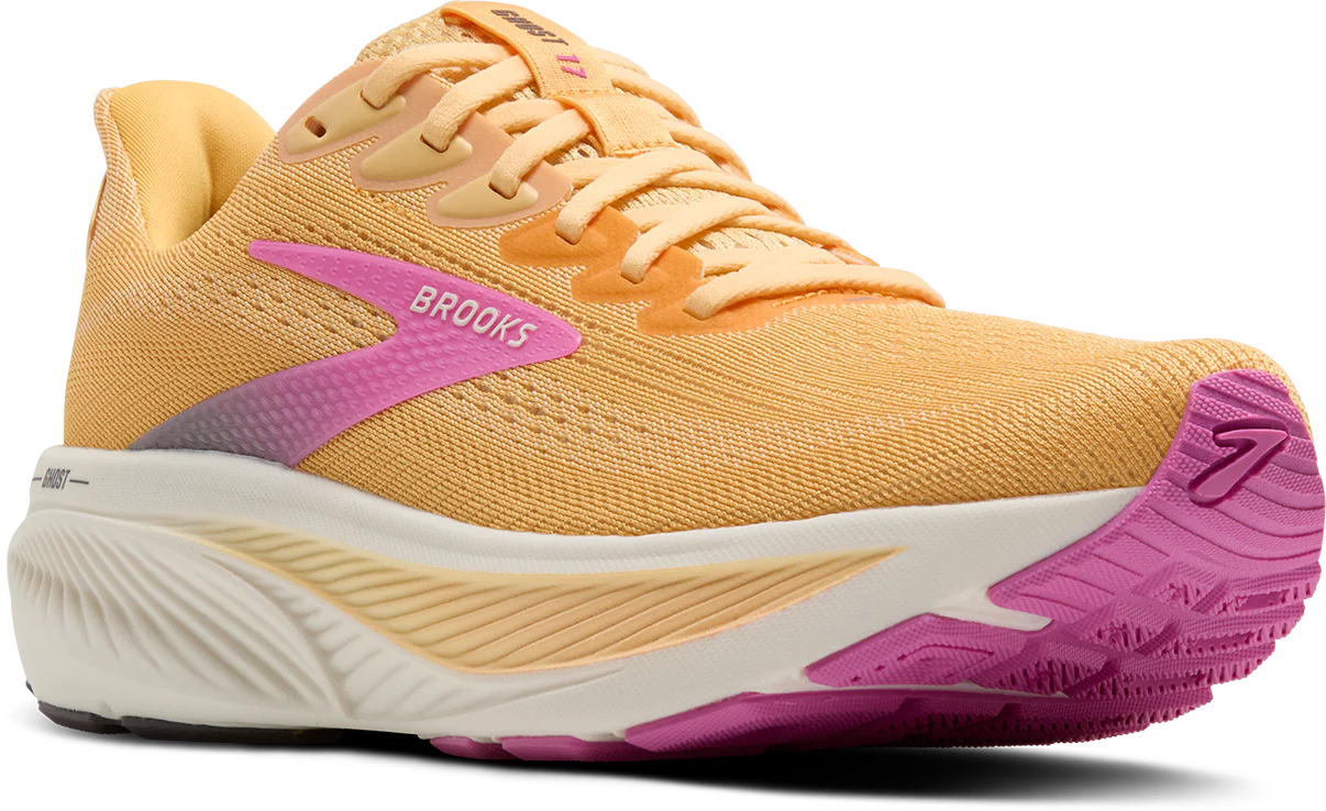 Brooks Womens Ghost 17 - Apricot/Grey/Pink - Neutral - AW25 - Image 4