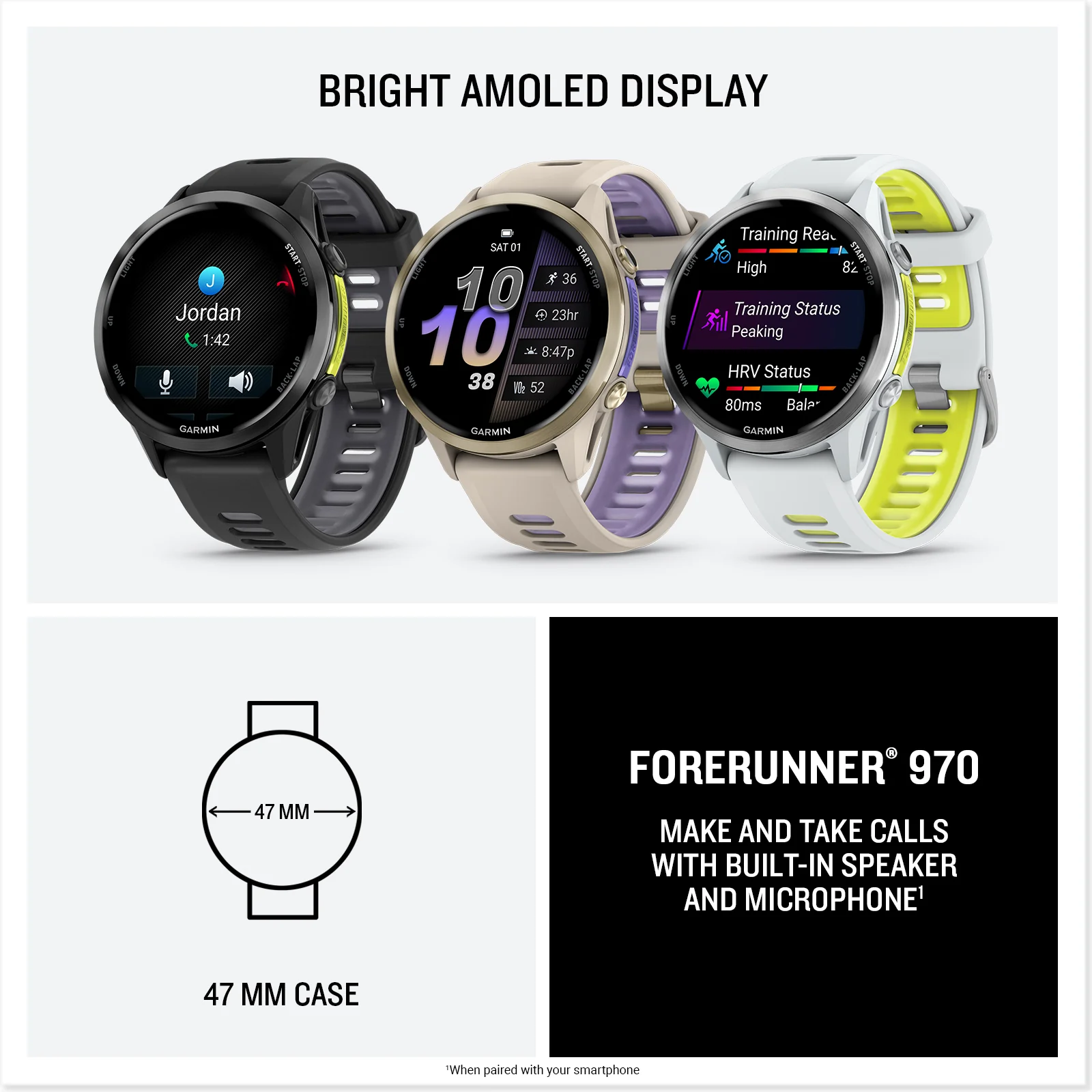 Garmin Forerunner 970 - 47mm - Carbon Grey/Black - Image 11