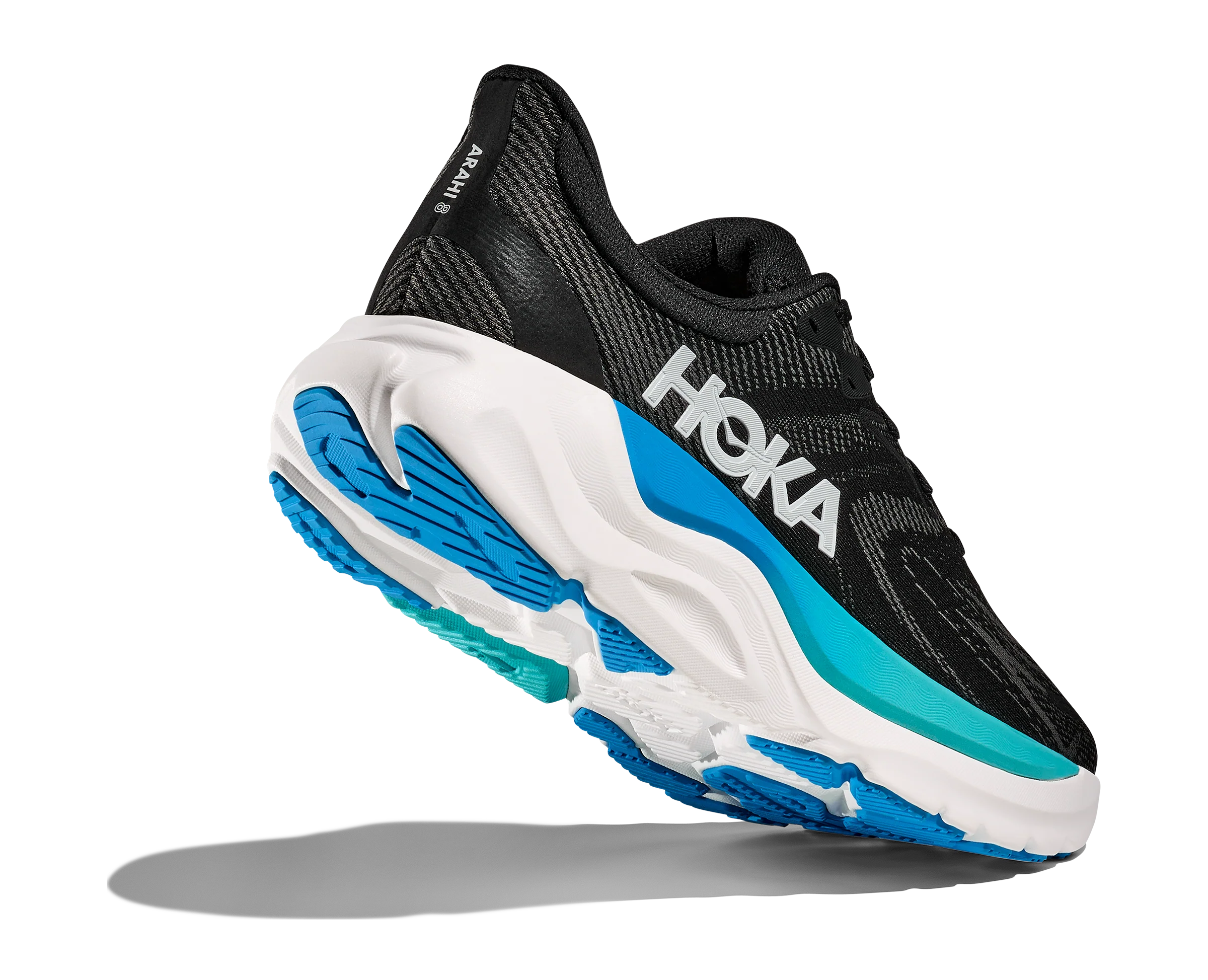 Hoka Mens Arahi 8 - Black/Skyward Blue - Stability - AW25 - Image 5