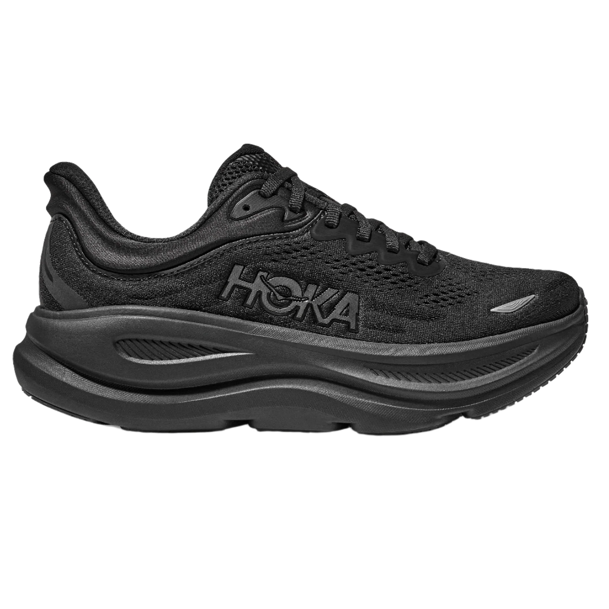 Hoka Mens Bondi 9 - Black/Black - Neutral - AW25