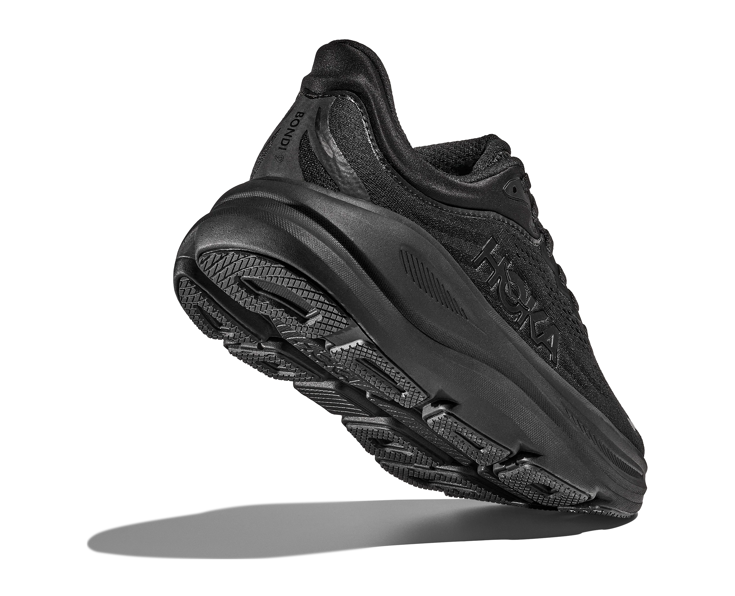 Hoka Mens Bondi 9 Wide - 2E Width - Black/Black - Neutral - AW25 - Image 6