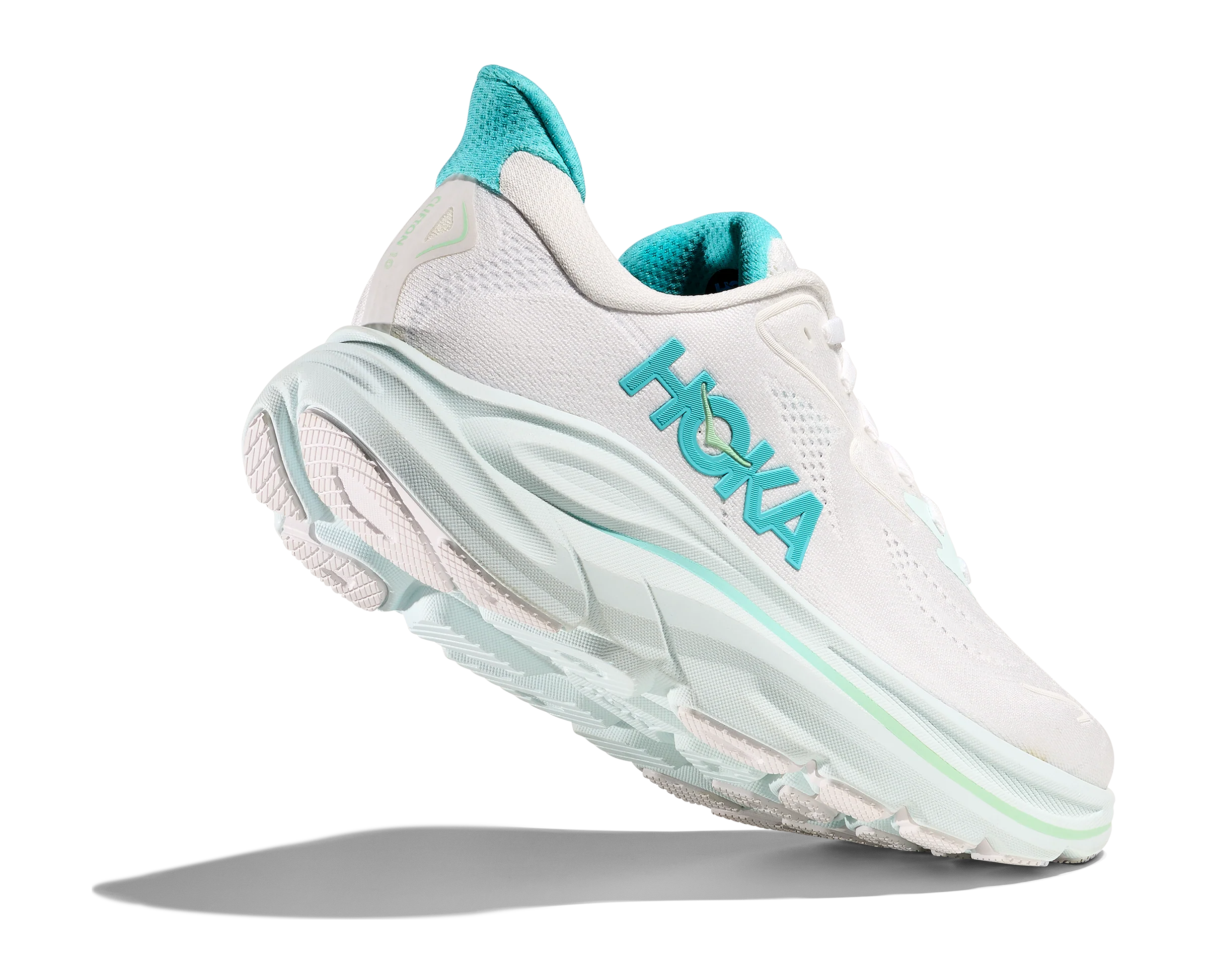 Hoka Womens Clifton 10 - White/Cielo Blue - Neutral - SS25 - Image 5