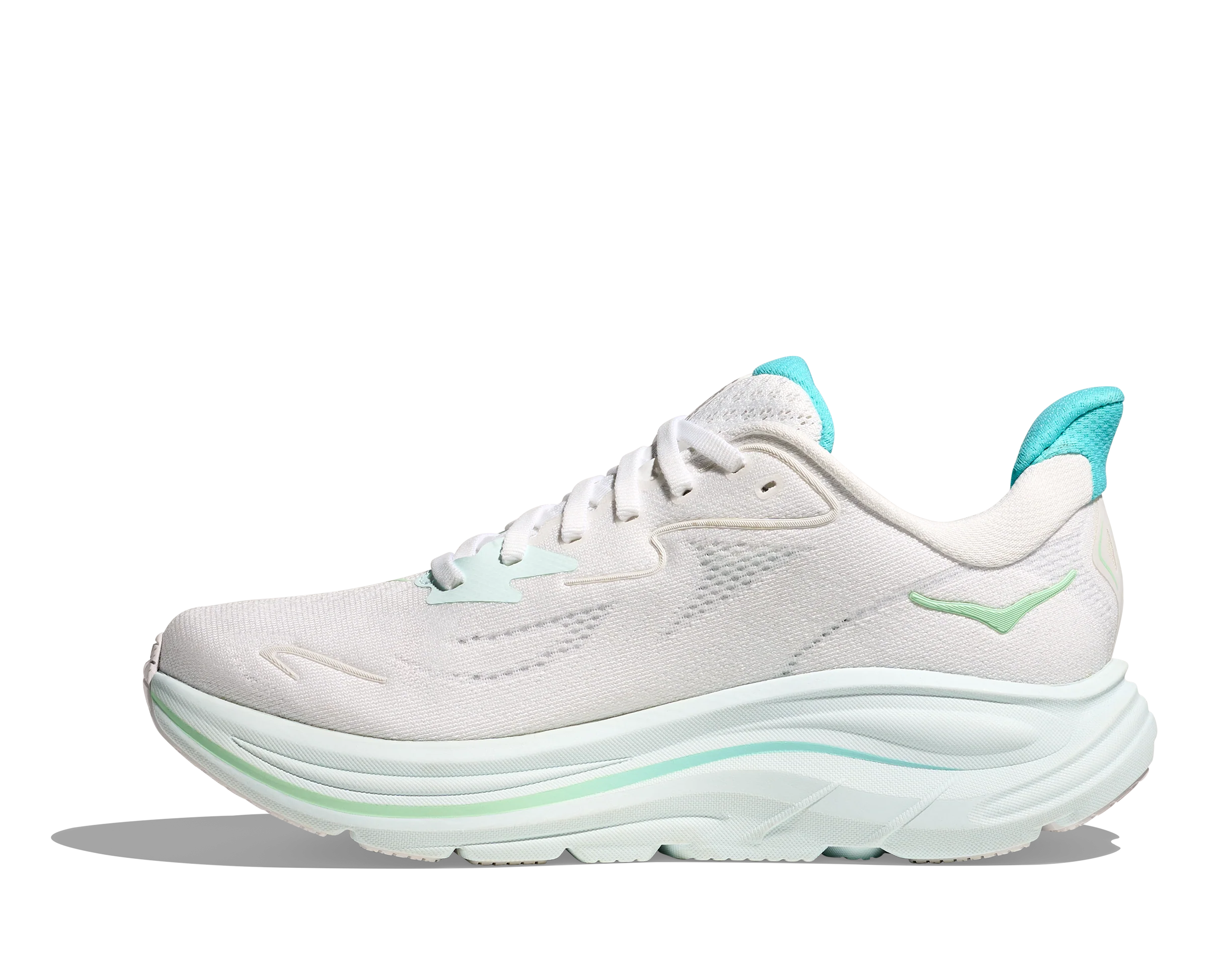 Hoka Womens Clifton 10 - White/Cielo Blue - Neutral - SS25 - Image 8