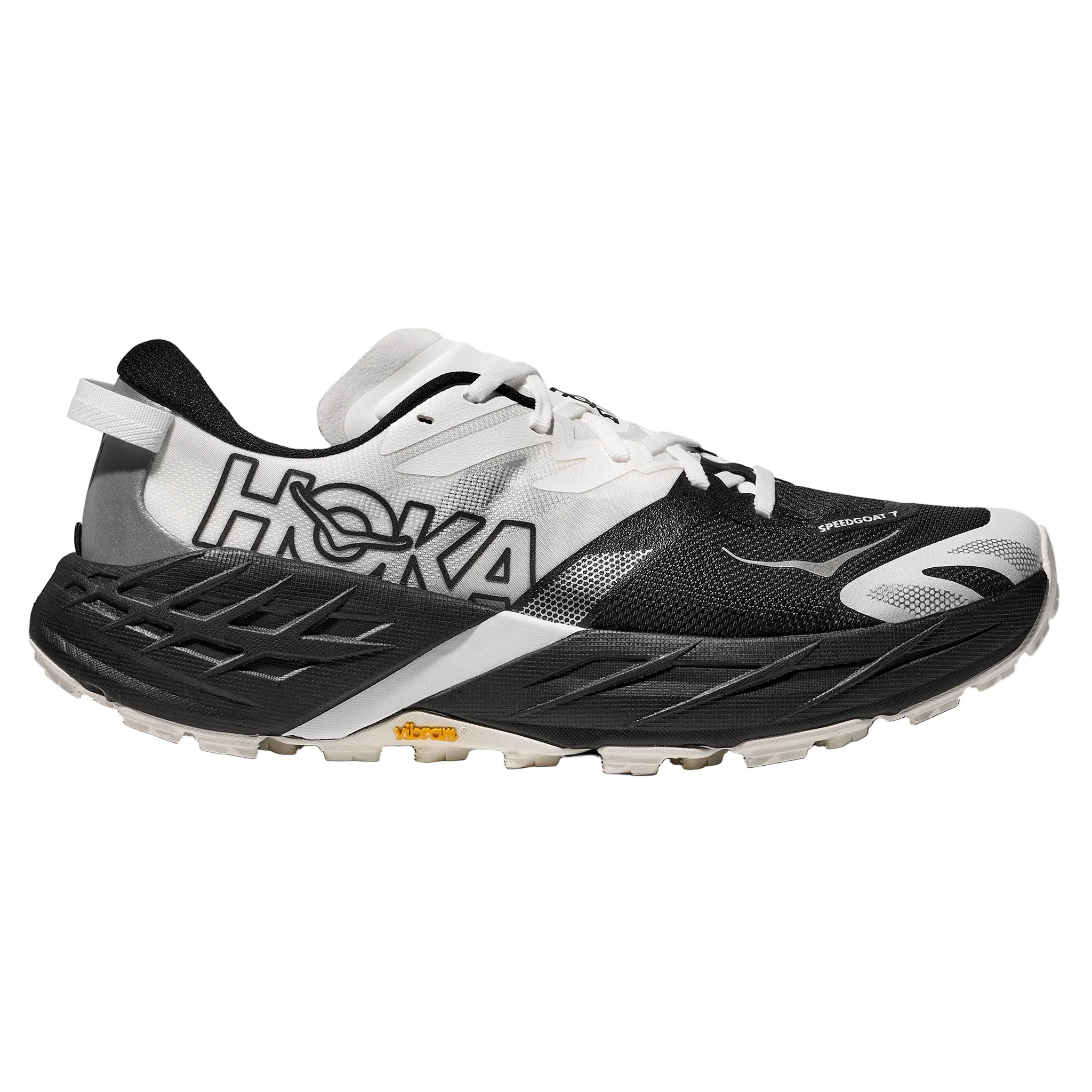 Hoka Womens Speedgoat 7 - Wide - D Width - Black/White - Trail - SS26
