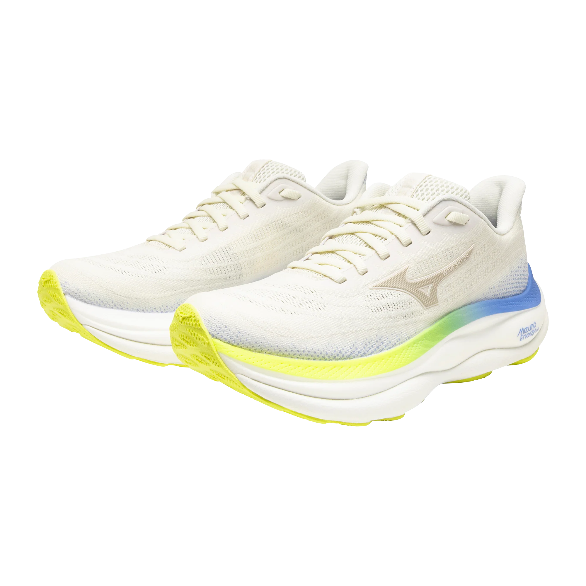 Mizuno Womens Wave Sky 9 - Snow White/Silver Birch/Ultramarine - Neutral - SS26 - Image 4