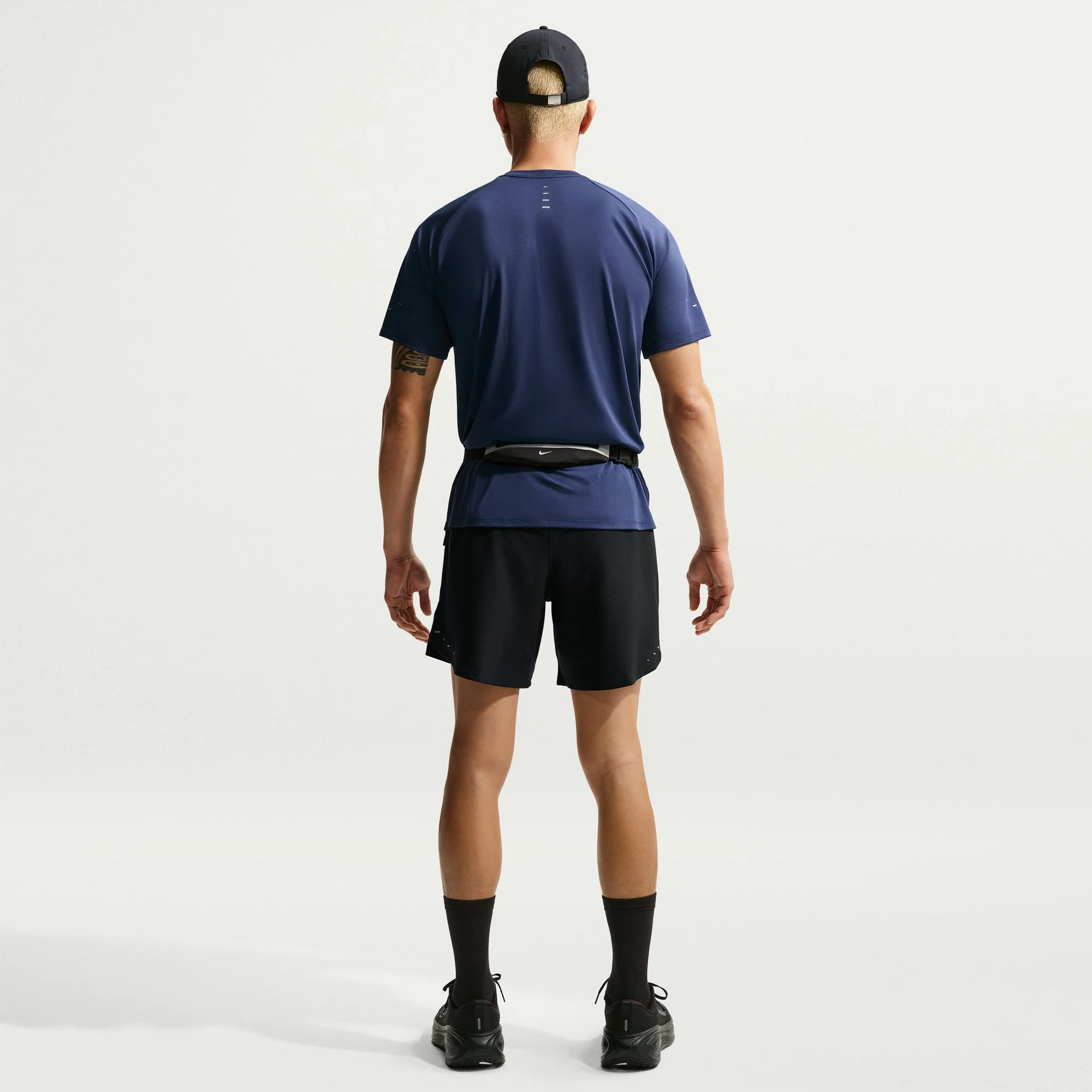 Nike Mens Dri-FIT 7" Brief-Lined Stride Short - Black/Reflective Silver - SP26 - Image 4