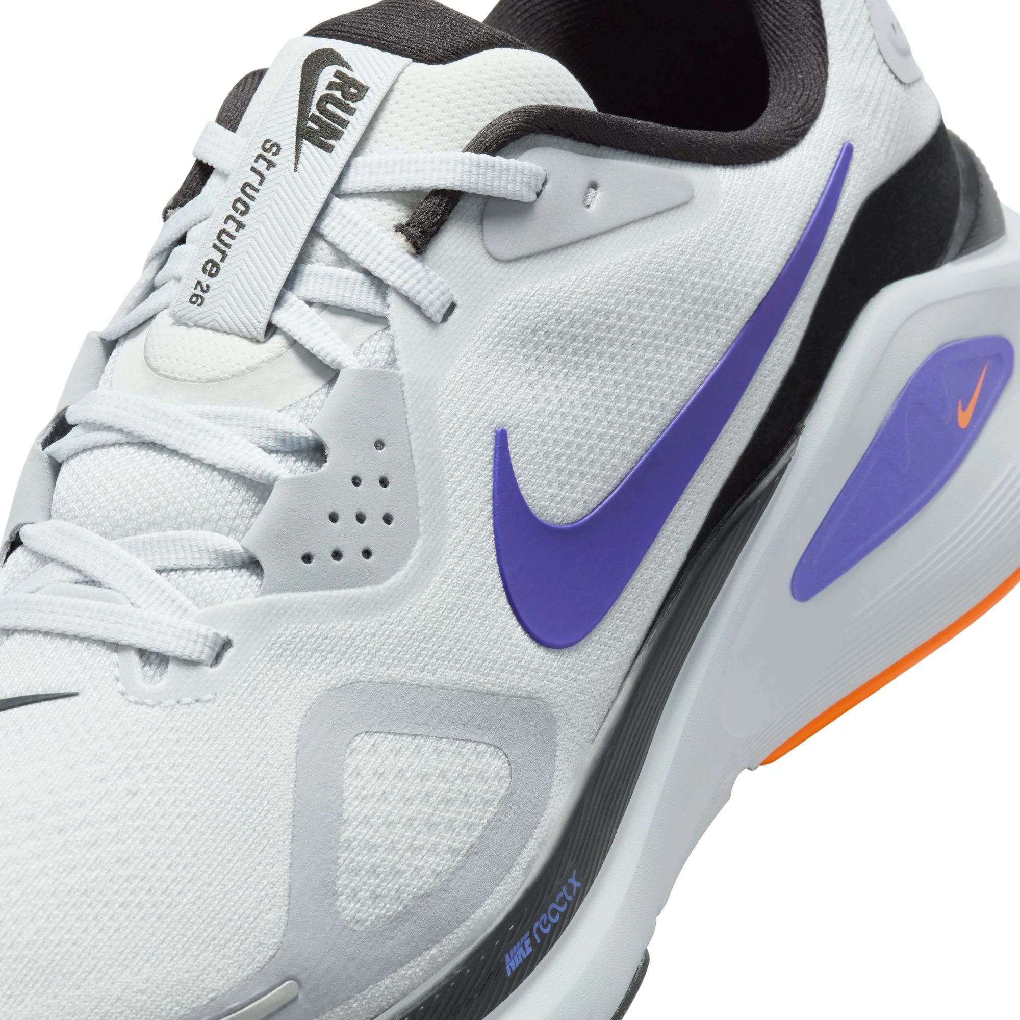Nike Mens Structure 26 - Pure Platinum/Persian Violet/Wolf Grey - Stability - SU25 - Image 7