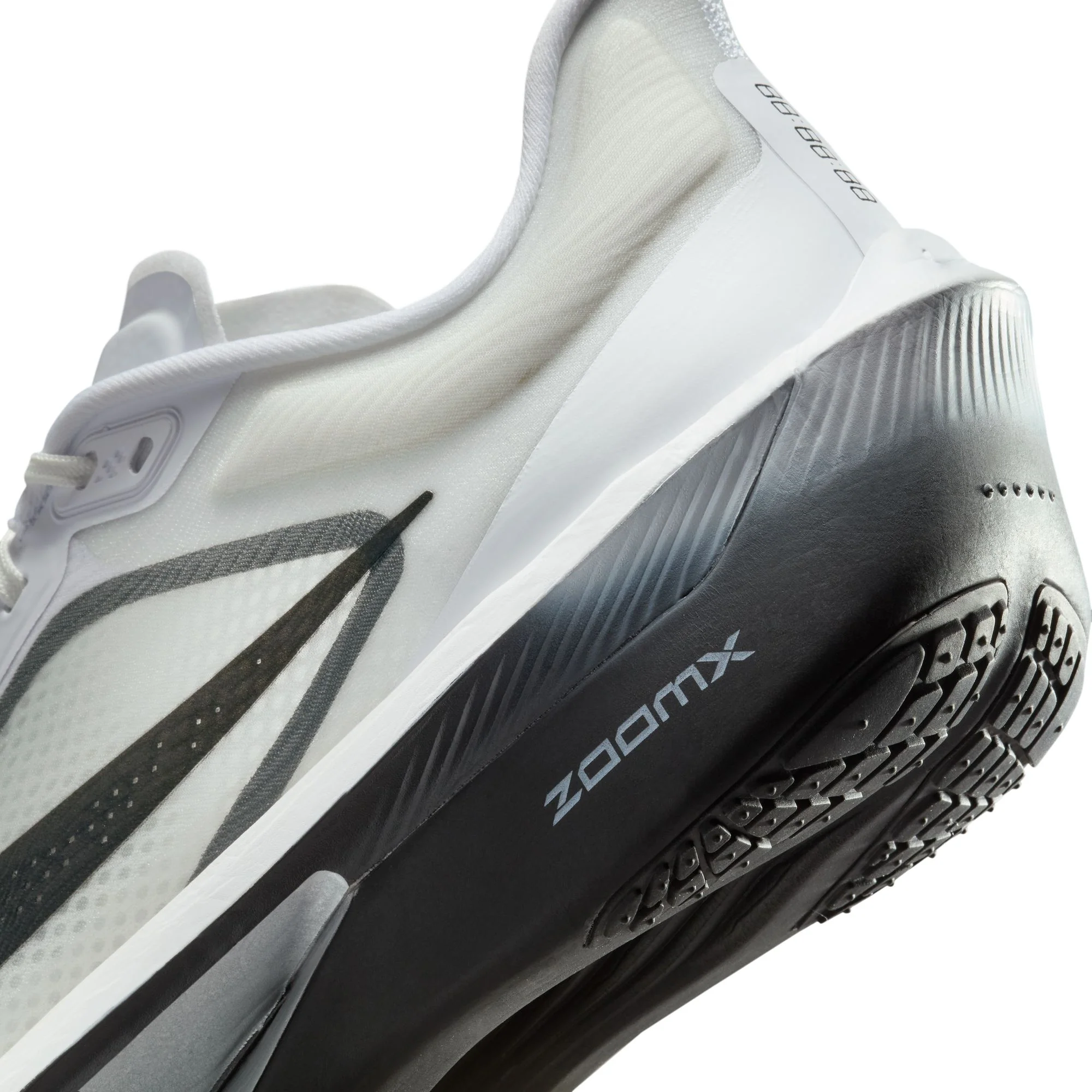 Nike Mens Zoom Fly 6 - White/Black/Smoke Grey/Metallic Silver - Neutral - Image 10