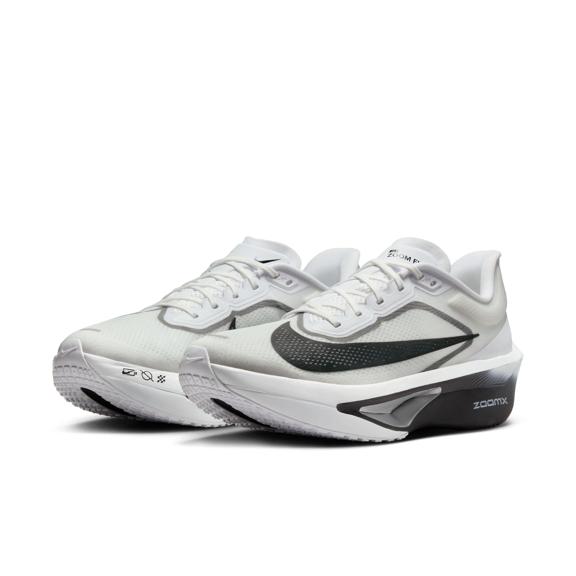 Nike Mens Zoom Fly 6 - White/Black/Smoke Grey/Metallic Silver - Neutral - Image 8