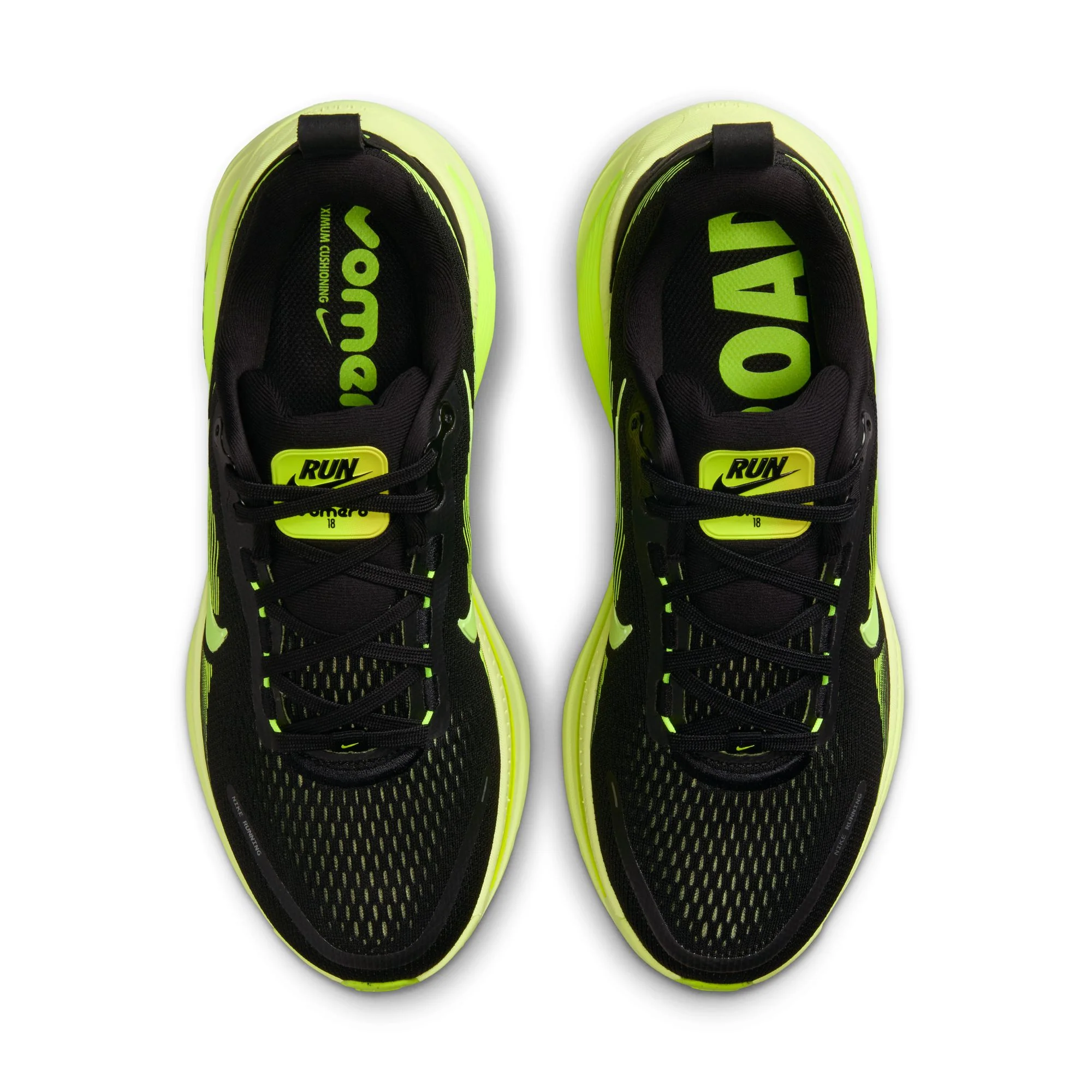 Nike Womens Vomero 18 - Black/Volt/Cyber/Lemon Twist - Neutral - HO25 - Image 6