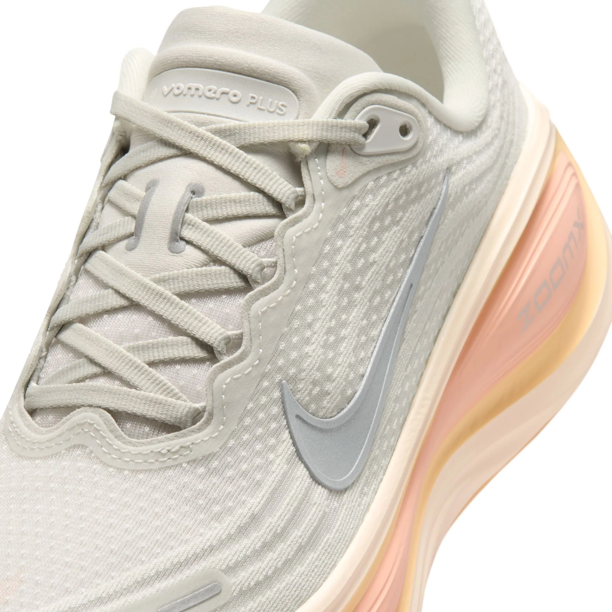 Nike Womens Vomero Plus - Light Bone/Metallic Silver/Arctic Orange - Neutral - SU26 - Image 10