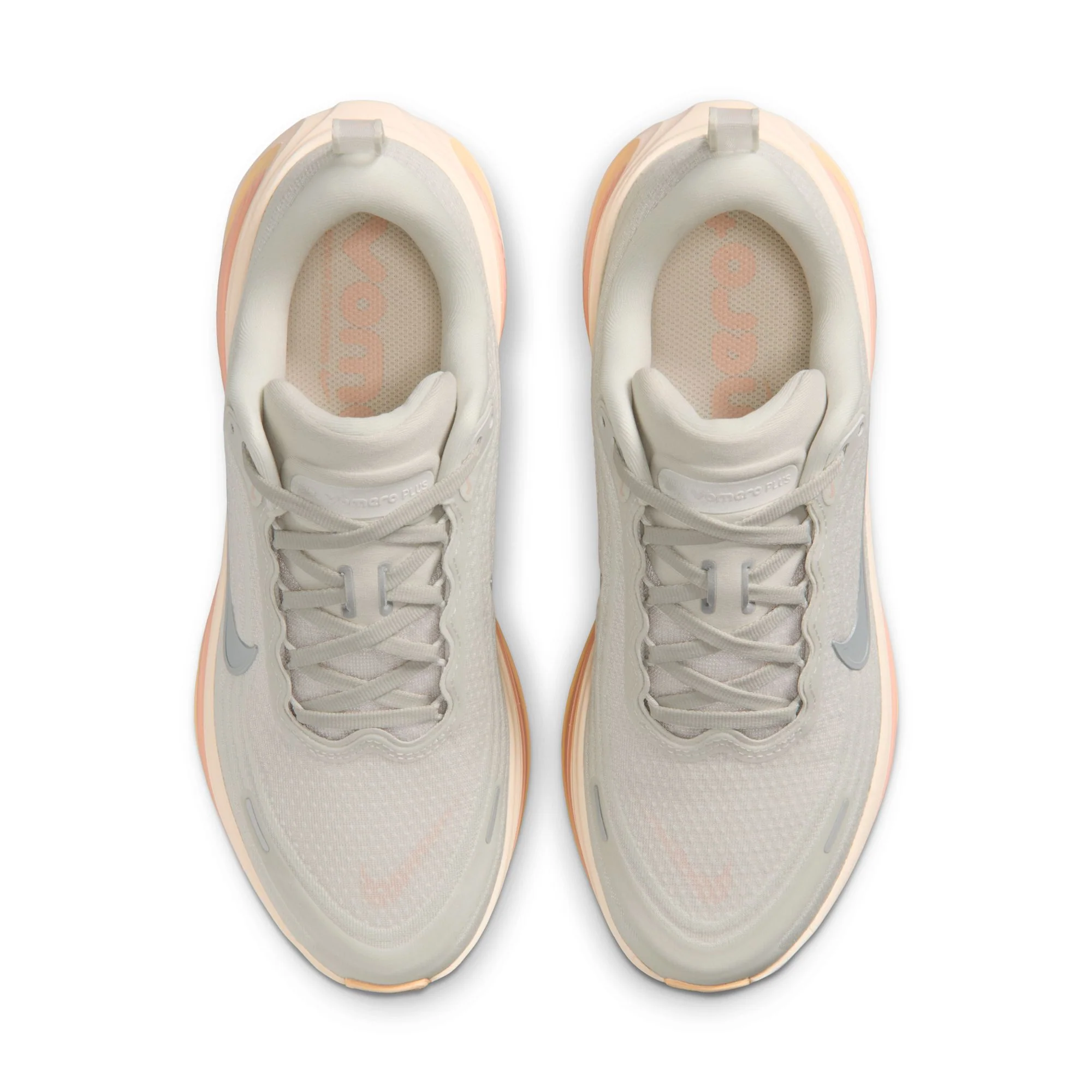 Nike Womens Vomero Plus - Light Bone/Metallic Silver/Arctic Orange - Neutral - SU26 - Image 6