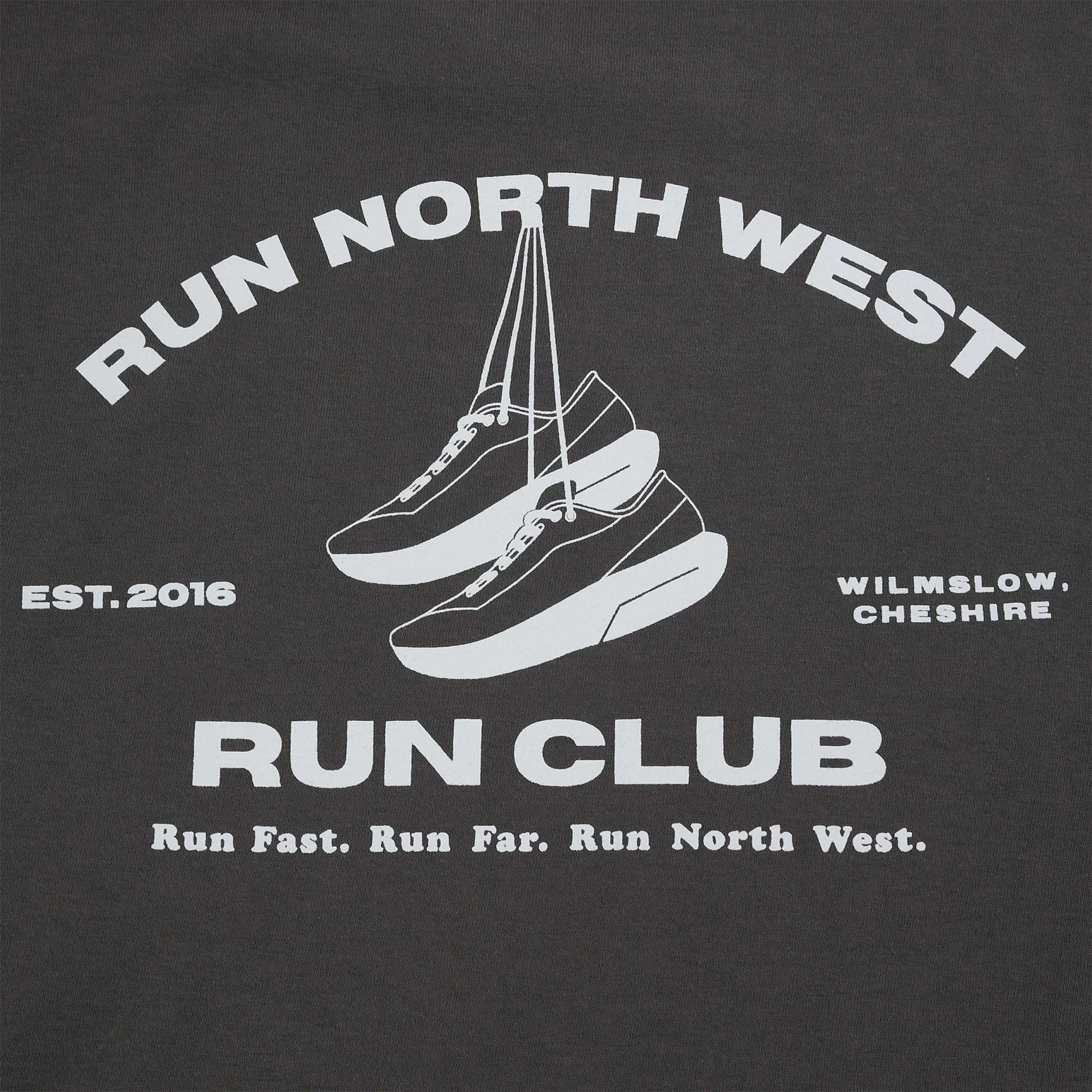 RNW Run Club Cotton Tee - Charcoal - Image 4