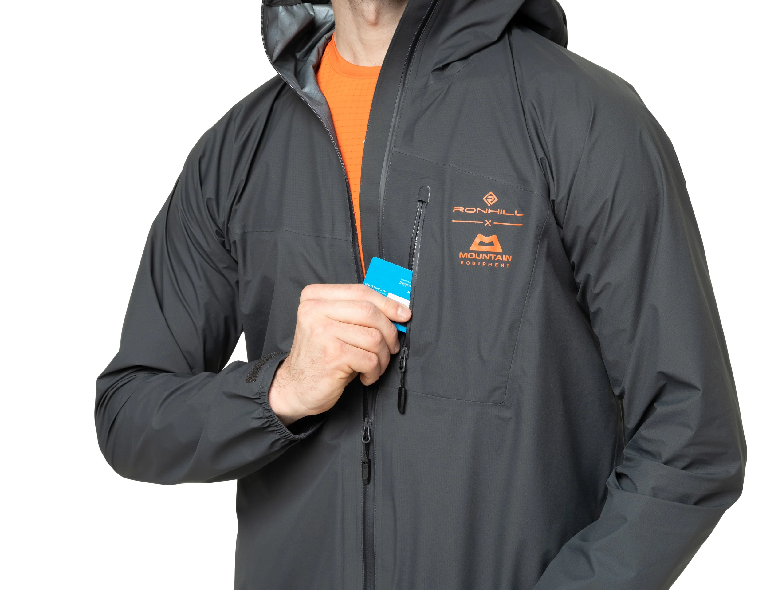 RonHill Mens Tech Gore-Tex Waterproof Mercurial Jacket 2 - Oxide/Ronhill Red - SS26 - Image 8