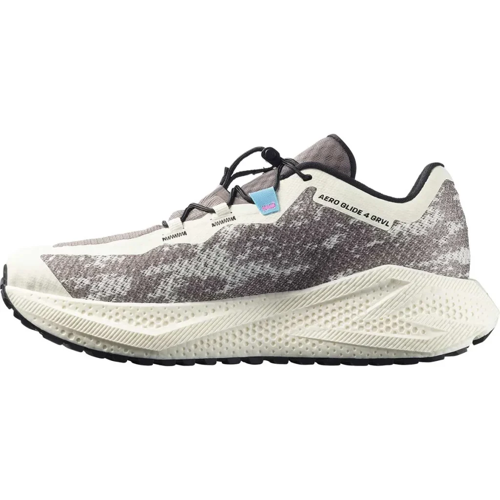 Salomon Womens Aero Glide 4 GRVL - Vanilla Ice/Black/Iron - Trail - SS26 - Image 4
