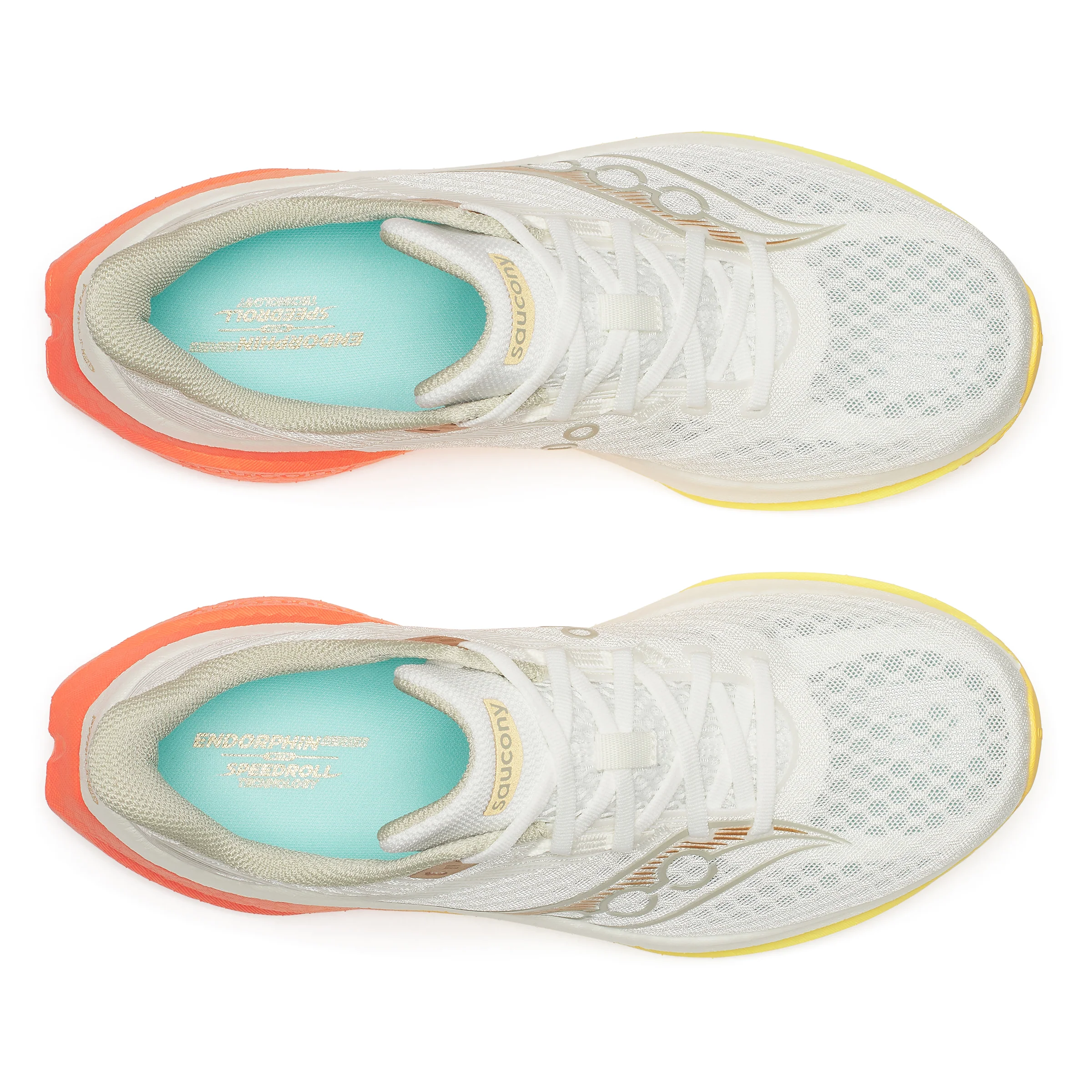 Saucony Mens Endorphin Speed 5 - Ivory/Fire - Neutral - SS26 - Image 6