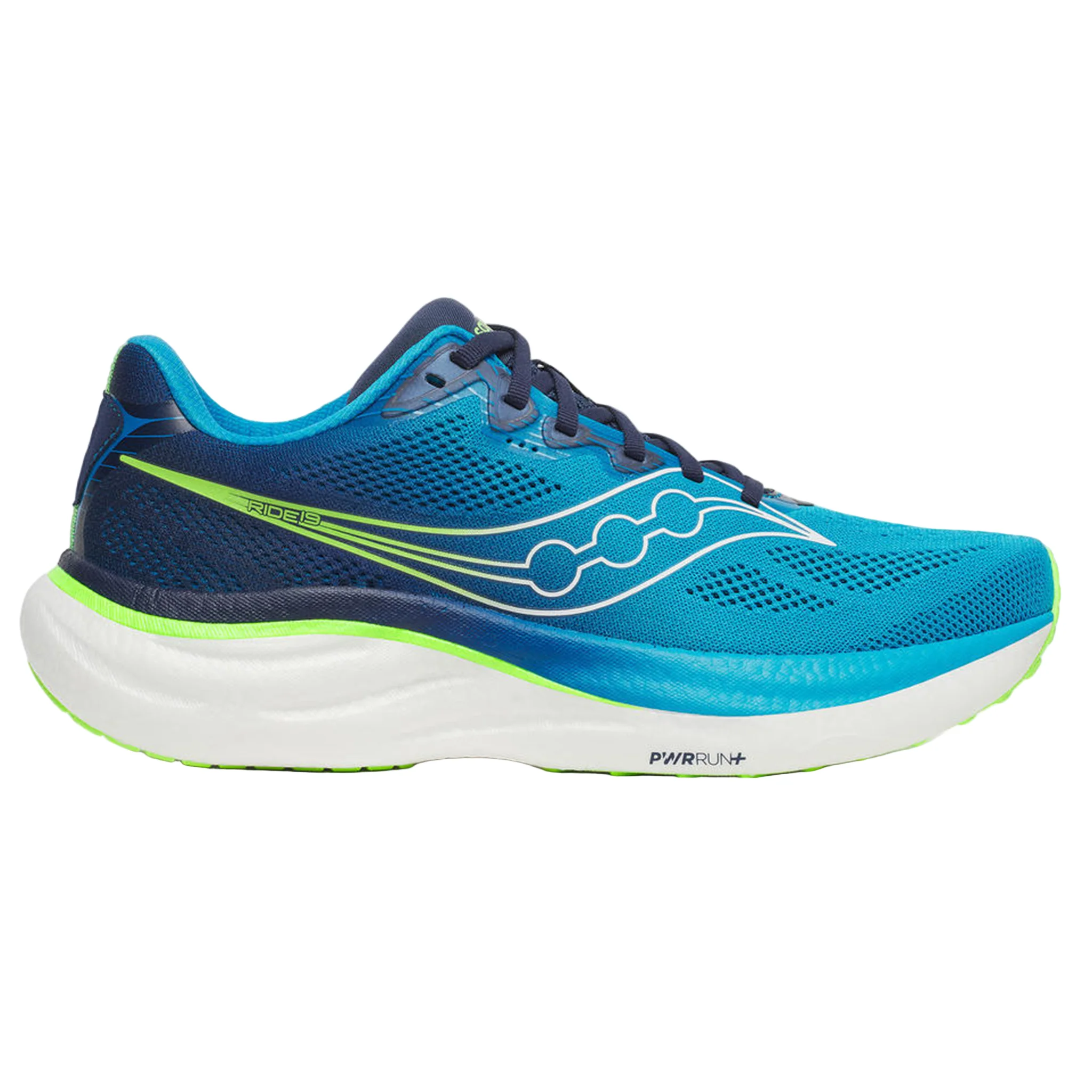 Saucony Mens Ride 19 - Cobalt/Slime - Neutral - SS26